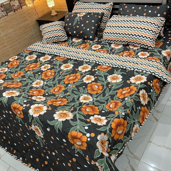 7 Piece Printed Comforter Set – Luxurious Comfort & Style