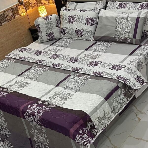7 Piece Printed Comforter Set – Luxurious Comfort & Style