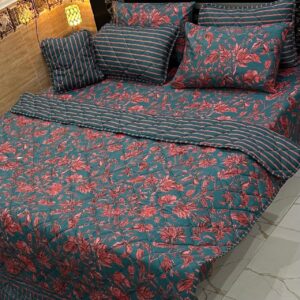 7 Piece Printed Comforter Set – Luxurious Comfort & Style