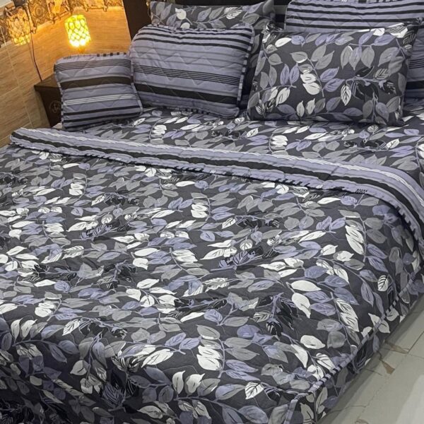 7 Piece Printed Comforter Set – Luxurious Comfort & Style