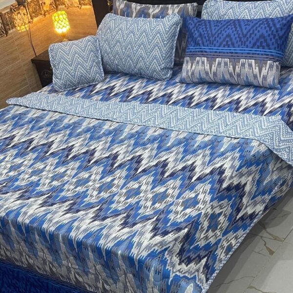 7 Piece Printed Comforter Set – Luxurious Comfort & Style