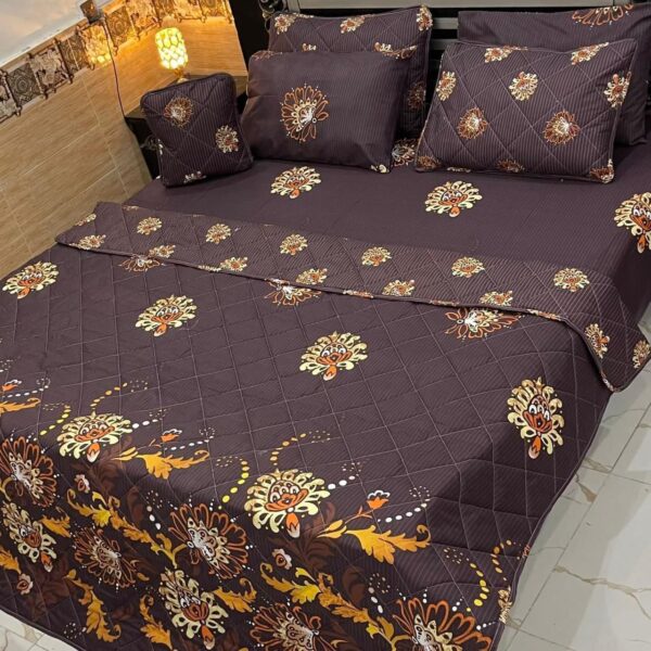 7 Piece Printed Comforter Set – Luxurious Comfort & Style