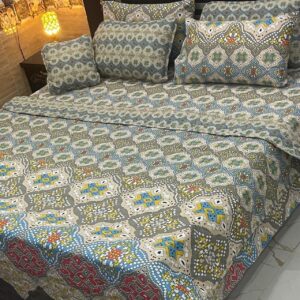 7 Piece Printed Comforter Set – Luxurious Comfort & Style